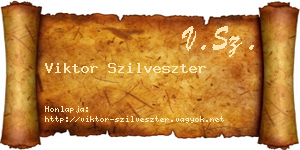 Viktor Szilveszter névjegykártya