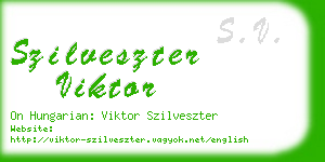 szilveszter viktor business card